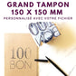 grand tampon bois 150 x 150 tampon logo