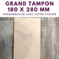 Grand tampon bois 180 x 280 tampon logo