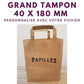 Grand tampon en bois 40 x 180 mm personnalisé