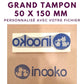 Grand tampon bois 50 x 150 mm  tampon logo personnalisé