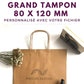 Grand tampon bois 80 x 120 mm  tampon logo personnalisé