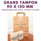 Grand tampon bois 90 x 150 mm  tampon logo personnalisé