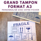 Grand tampon sur-mesure format A3