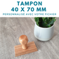 tampon vintage bois 70 x 40 mm