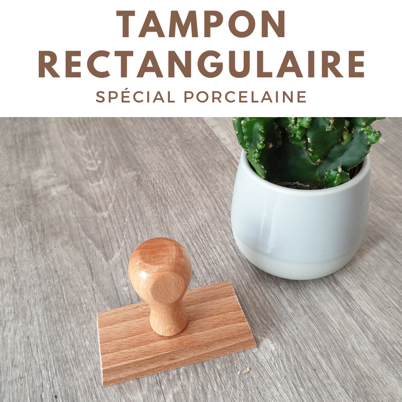 Tampon rectangulaire pour porcelaine