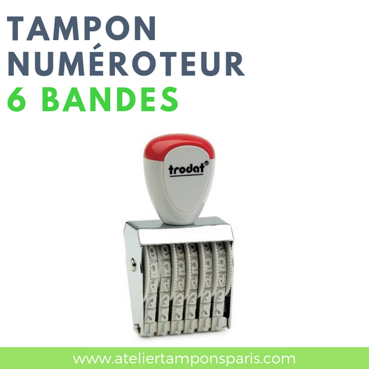 Tampon numéroteur à encrage séparé 6 bandes TRODAT 1546