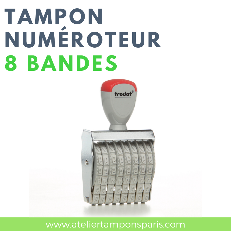 Tampon numéroteur à encrage séparé 8 bandes TRODAT 1548