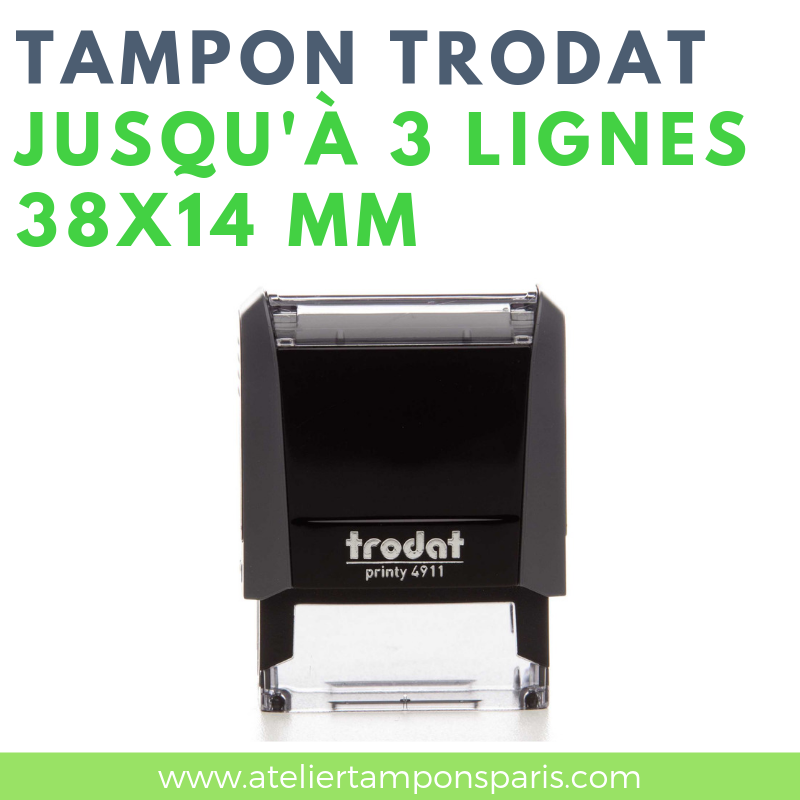 Tampon encreur automatique 3 lignes TRODAT printy 4911