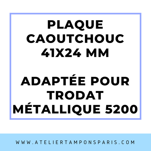 SEMELLE CAOUTCHOUC POUR TAMPON ENCREUR TRODAT MÉTALLIQUE 5200